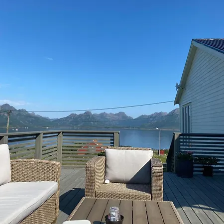 Panoramautsikt Over Eidsfjorden I Vakre Vesteralen Villa Stokmarknes